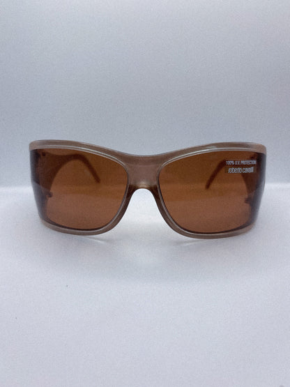 "Mocha Wrap" 1990s Roberto Cavalli Sunglasses
