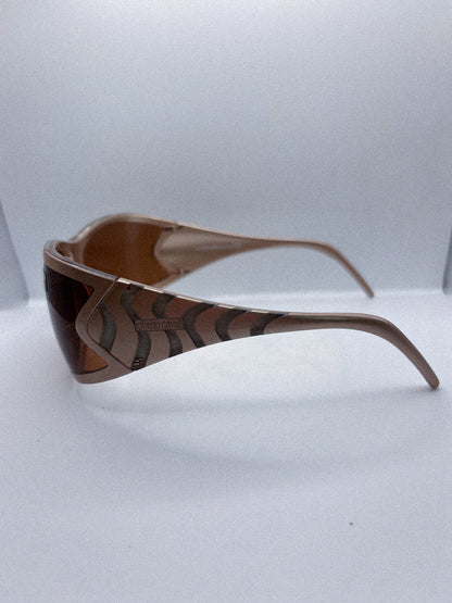 "Mocha Wrap" 1990s Roberto Cavalli Sunglasses