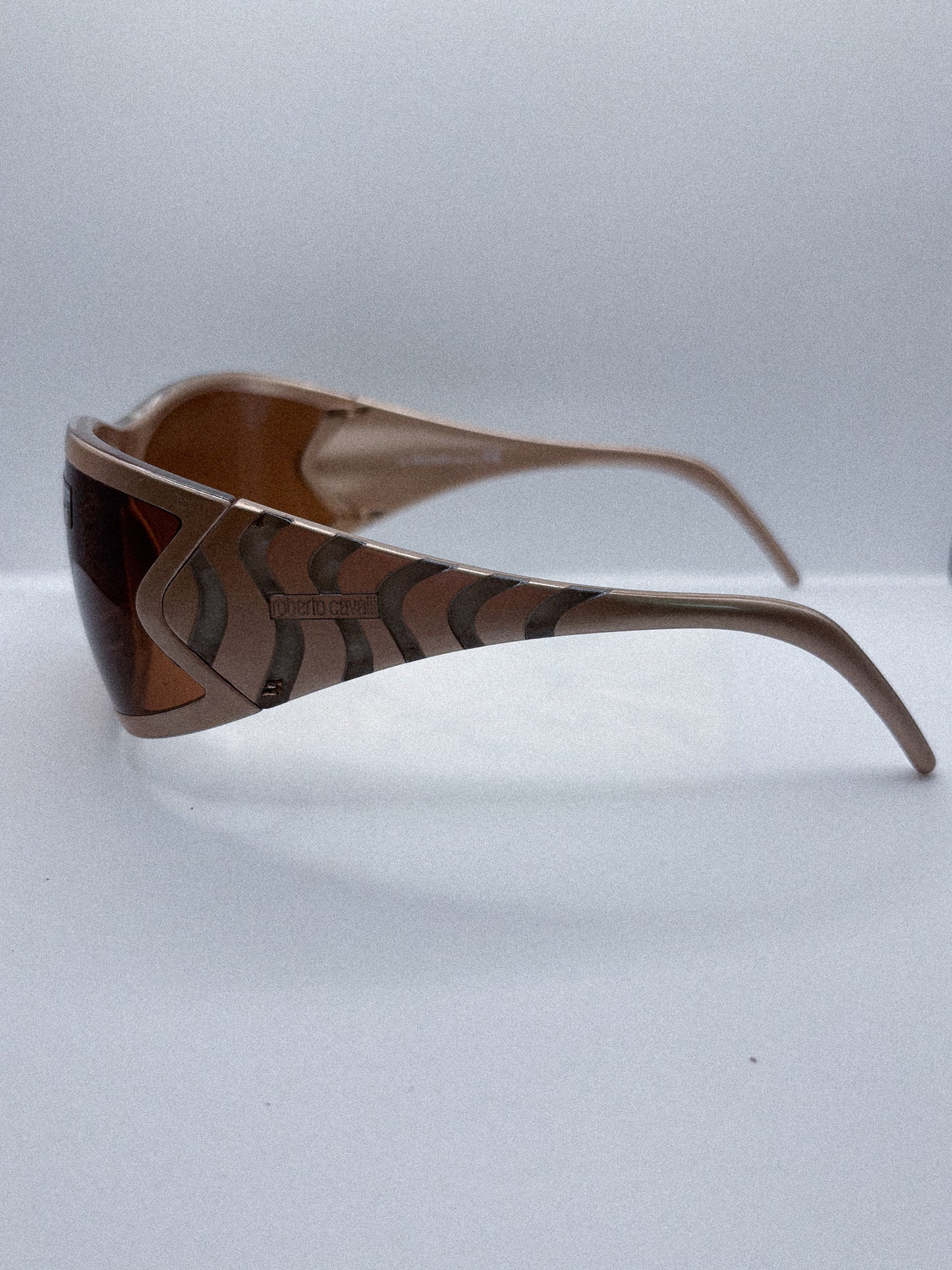 "Mocha Wrap" 1990s Roberto Cavalli Sunglasses