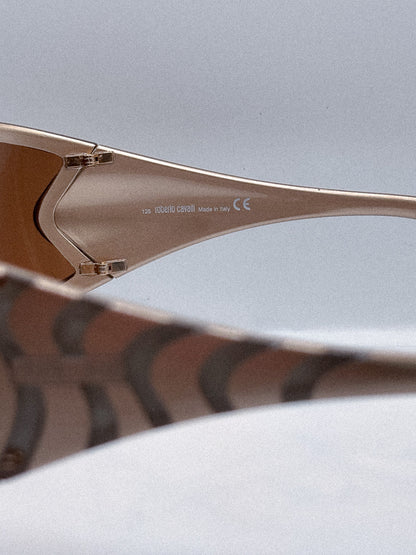 "Mocha Wrap" 1990s Roberto Cavalli Sunglasses
