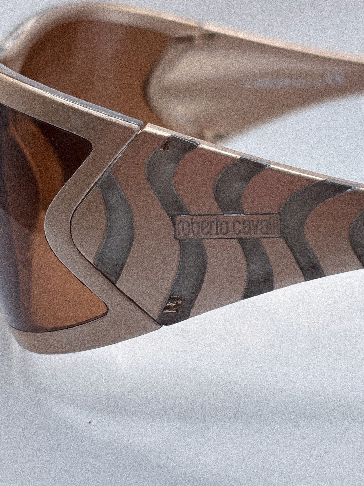 "Mocha Wrap" 1990s Roberto Cavalli Sunglasses