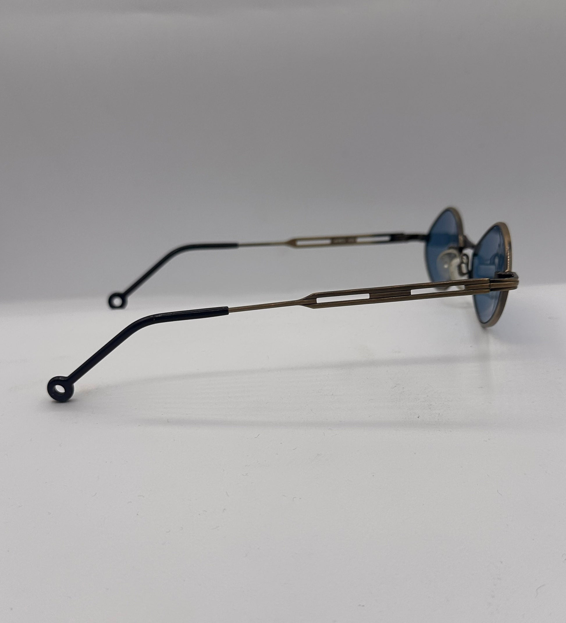 Matrix in Blue 1990s Wired Sunglasses, right side
