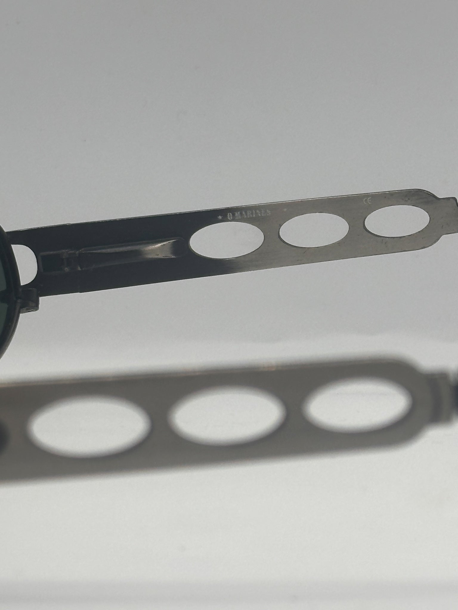 Metal 1990s Marines vintage Sunglasses, inner side