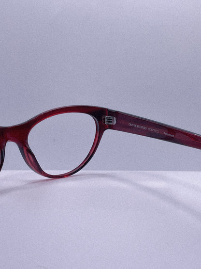 “Crimson Muse” 1980s Oliver Peoples Eyeglasses