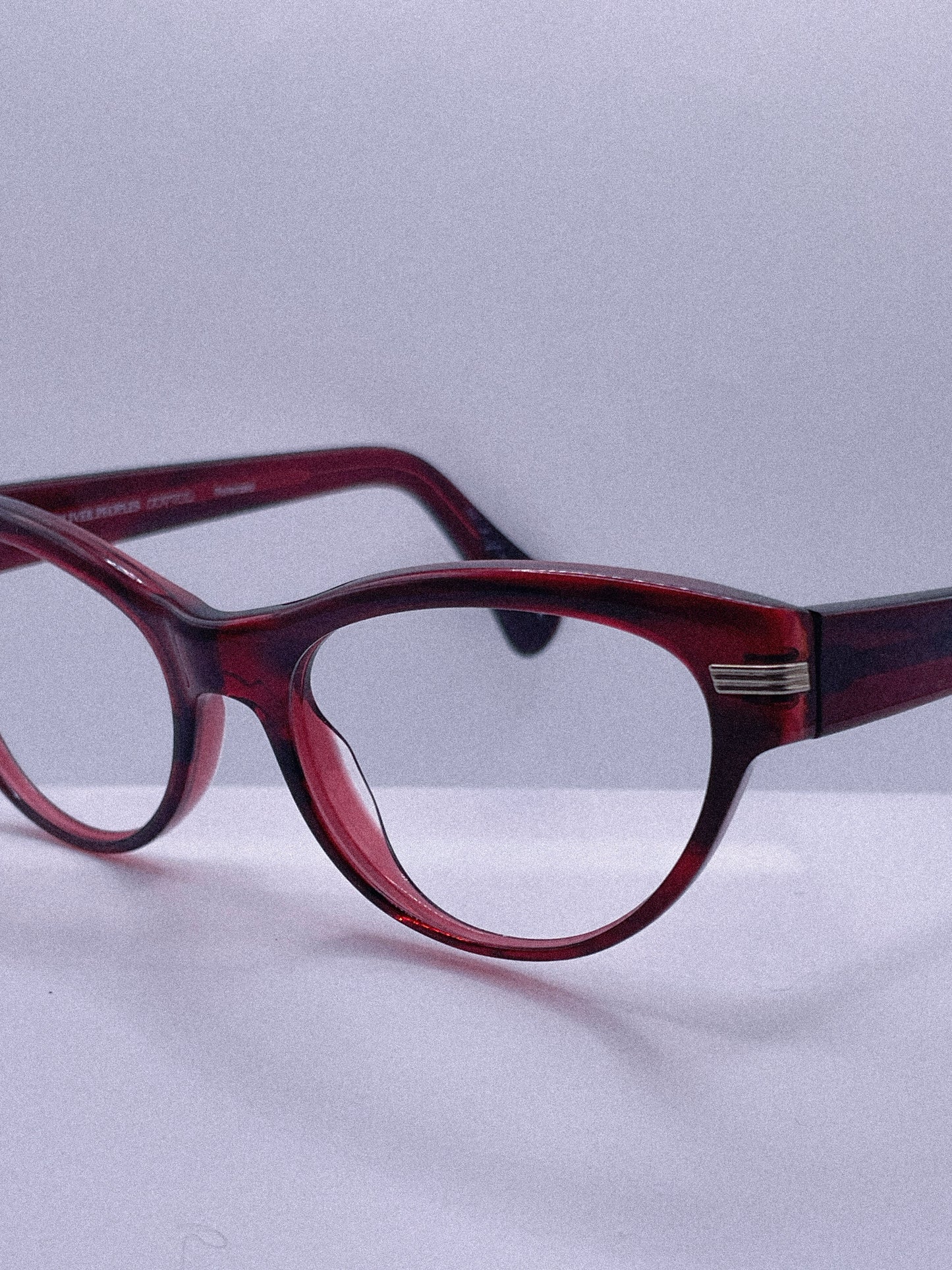 “Crimson Muse” 1980s Oliver Peoples Eyeglasses
