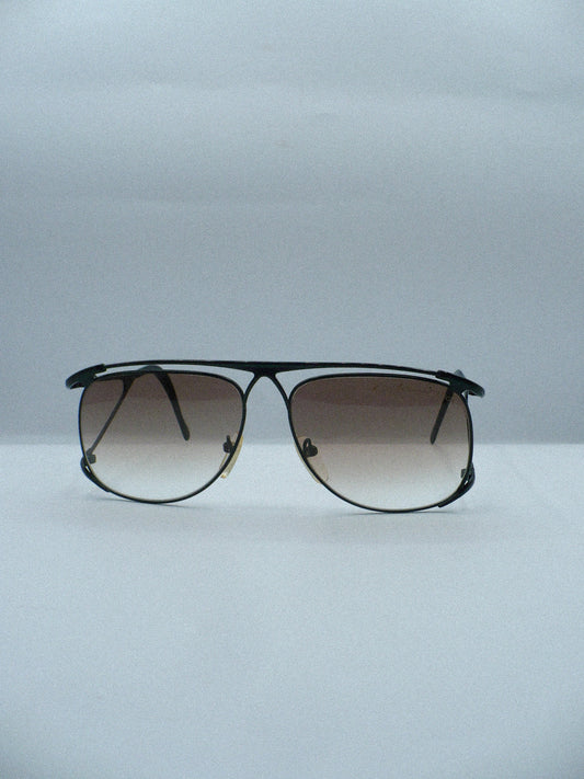 "Optos Black" 1980s Luigi Colani Designer Sunglasses