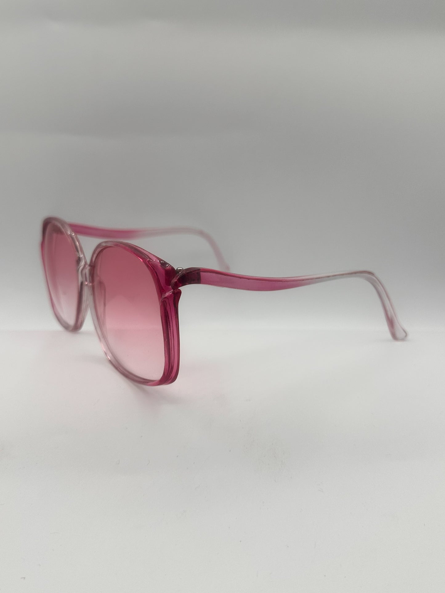 Pink Panther 1980s Pink Oval Sunglasses, left side