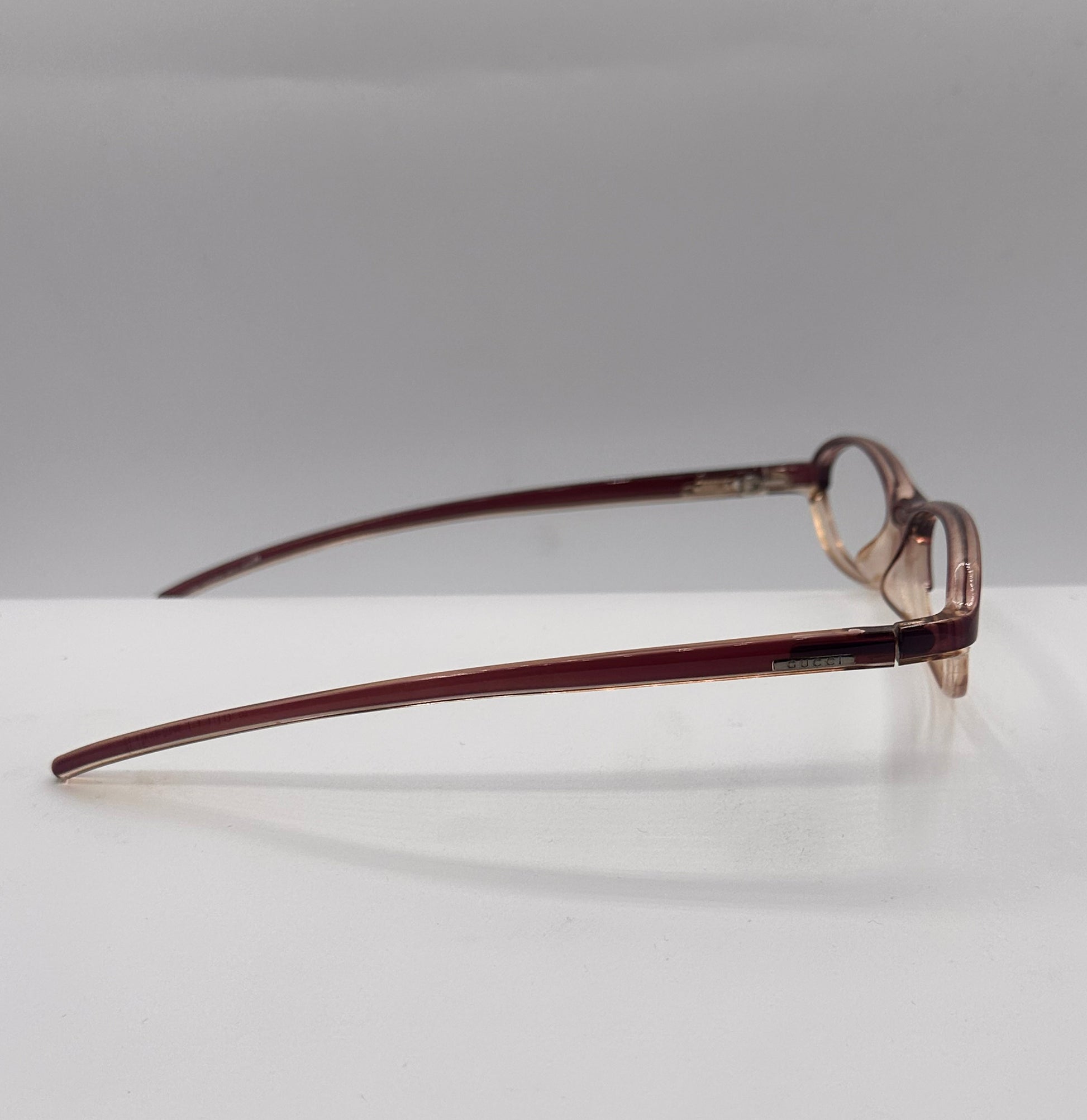 Pink Pantheress 1980s Gucci Eyeglasses Frames, right side