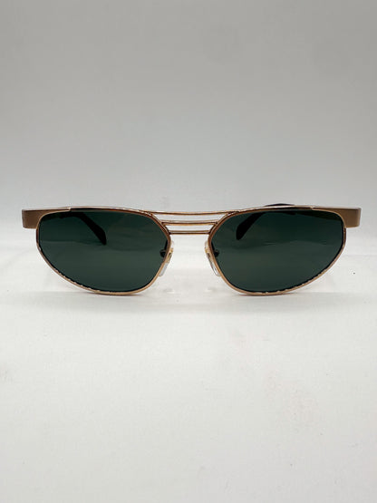 Retro Gold 1980s Alain Mikli vintage glasses gold frame