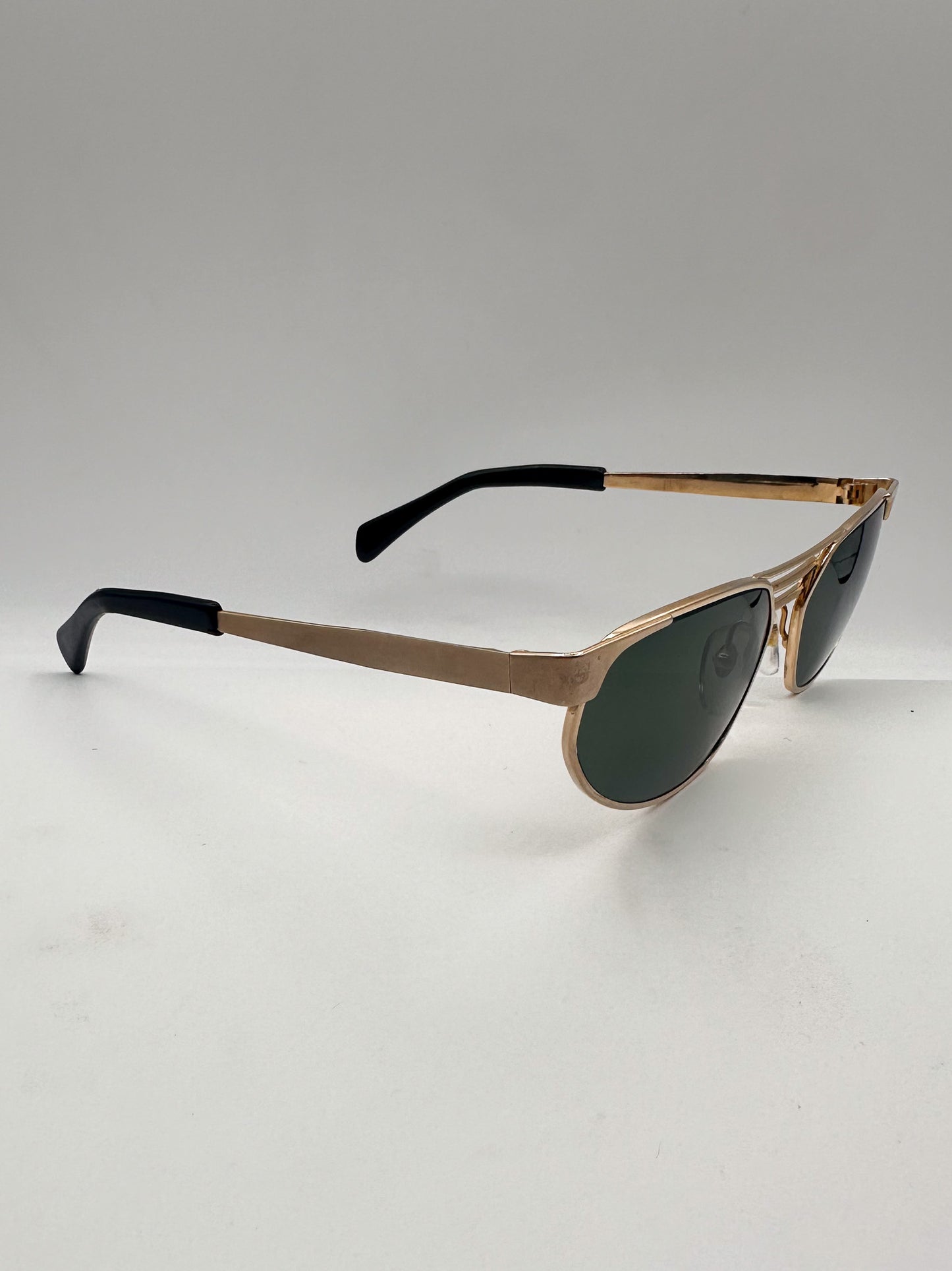 Retro Gold 1980s Alain Mikli vintage glasses gold frame, right side