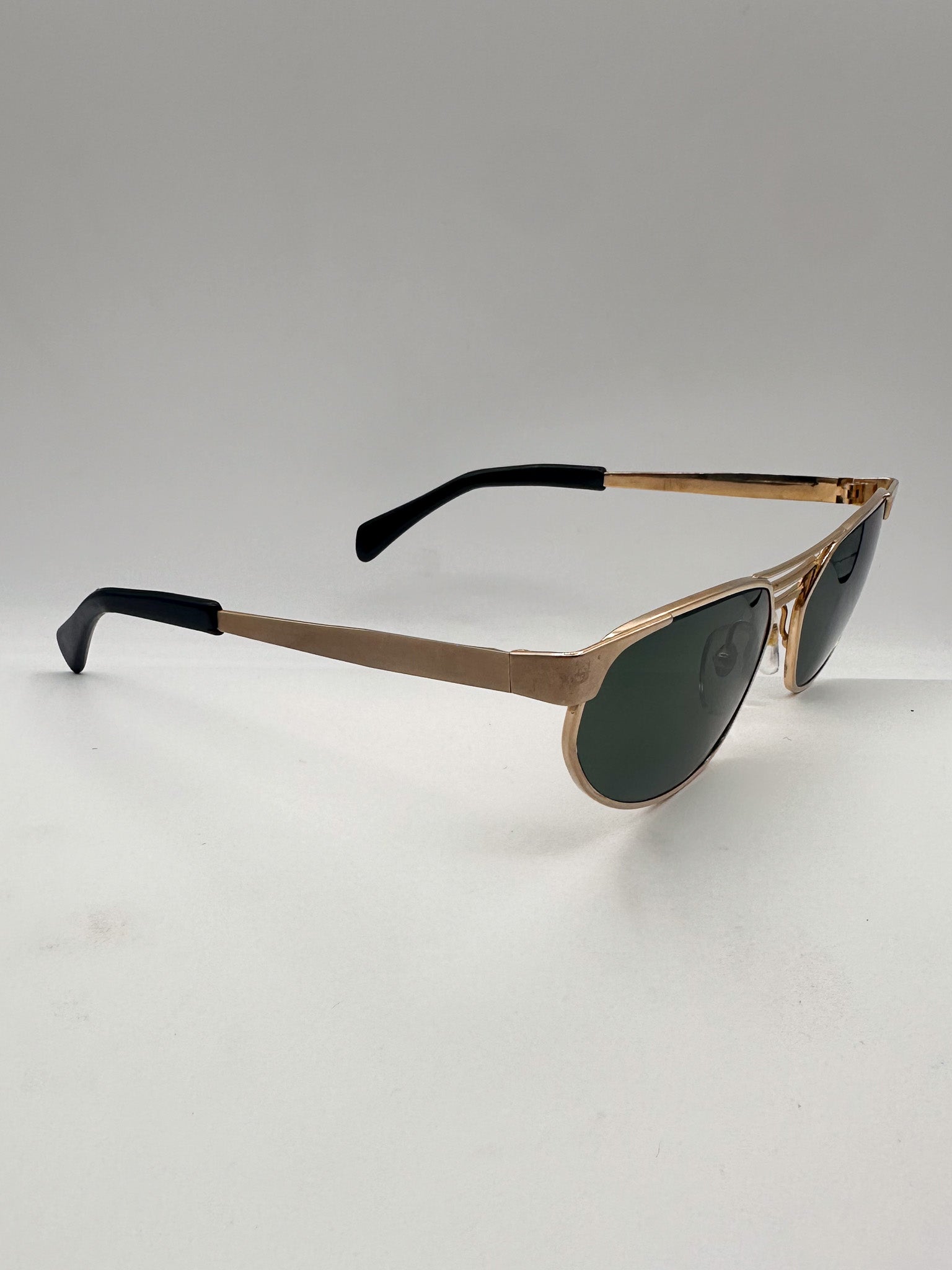 Retro Gold 1980s Alain Mikli vintage glasses gold frame, right side