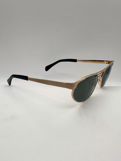 Retro Gold 1980s Alain Mikli vintage glasses gold frame, right side