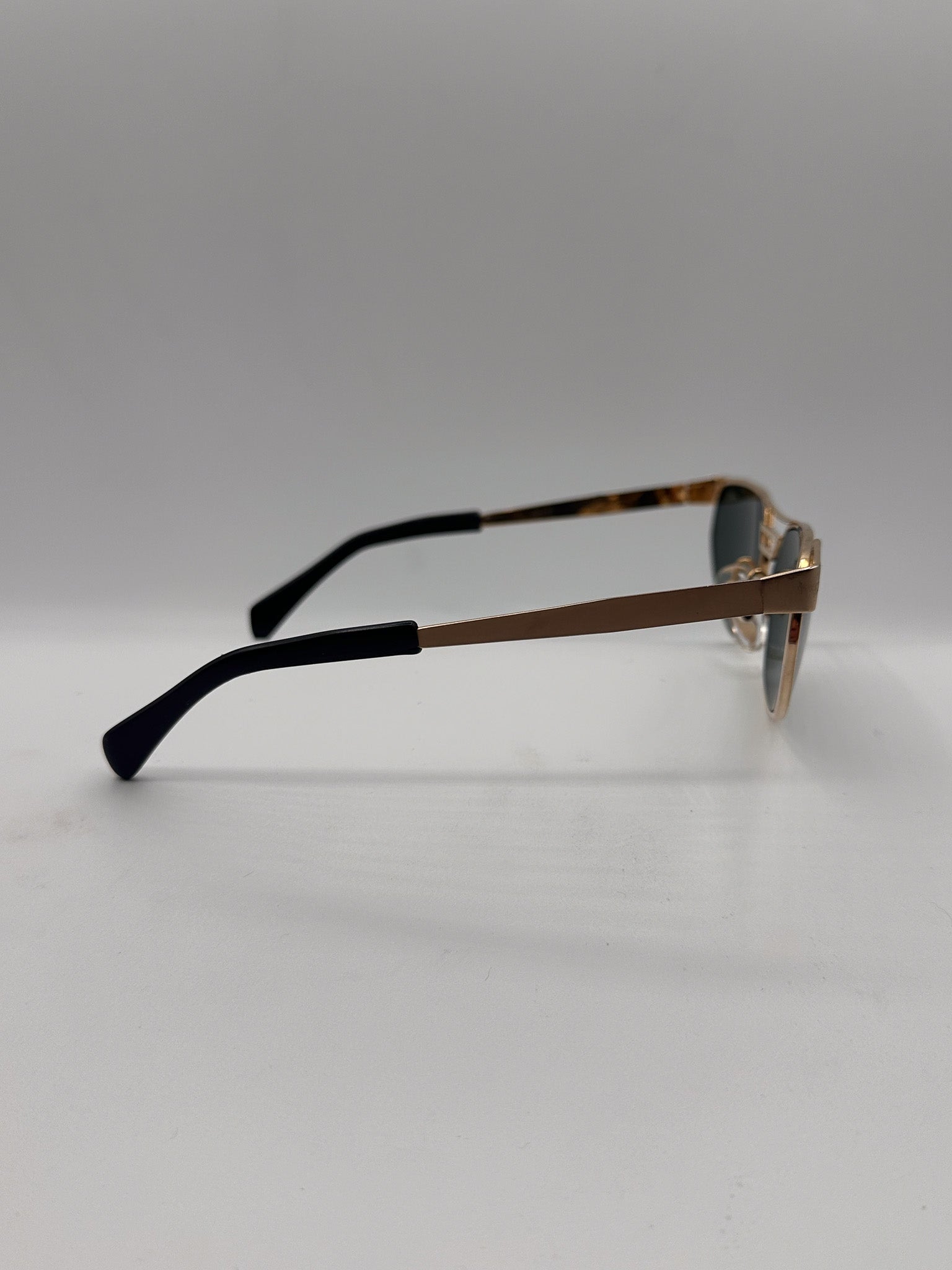 Retro Gold 1980s Alain Mikli vintage glasses gold frame, right side 2