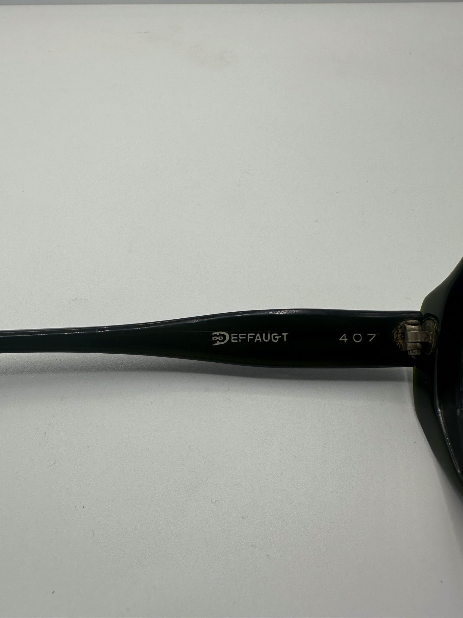 Sculptural 1980s Deffaught Sunglasses brand logo