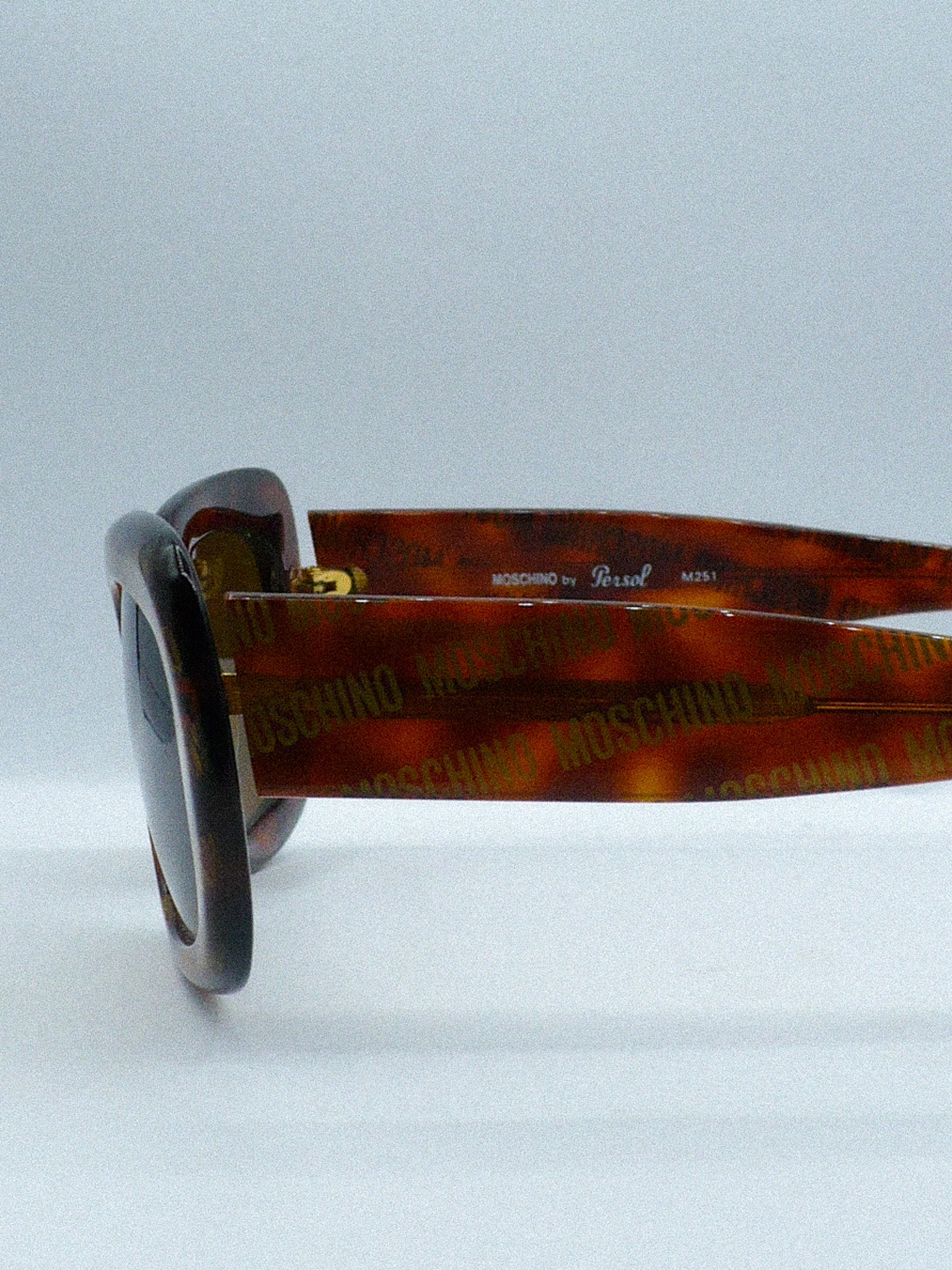 Vintage Moschino x Persol Luxury Sunglasses brand title