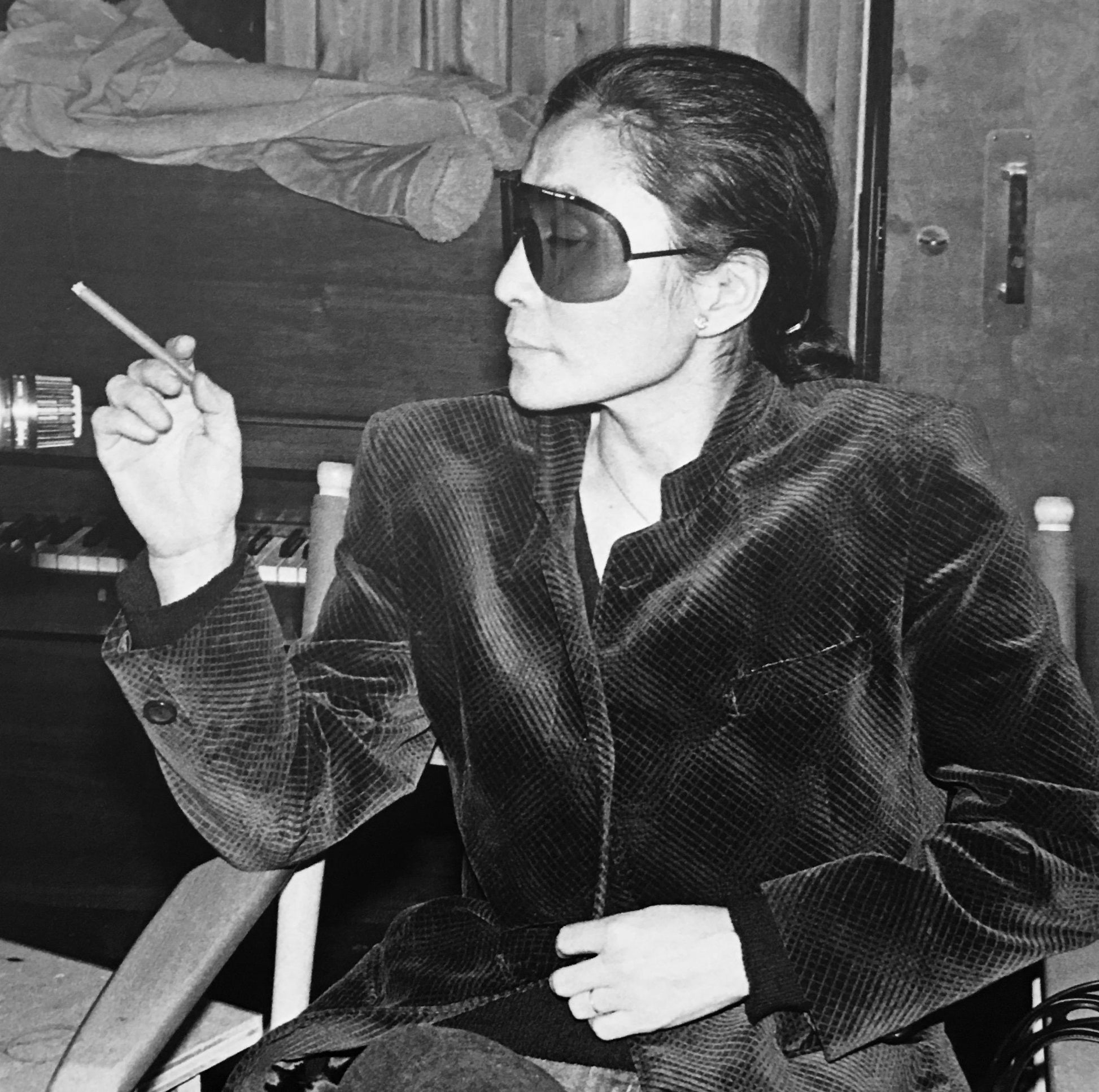 Yoko Ono 1980s Carrera Porsche Design vintage Sunglasses, left side